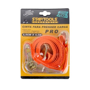 CINTA CATRACA CARGA MAXIMA 700 KG  2,5 CM X 4,5 MTS STARTOOLS AR0293