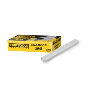 GRAMPO GALVONIZADO PARA GRAMPEADOR 26/6 C/ 5000 UN. STARTOOLS AR0298
