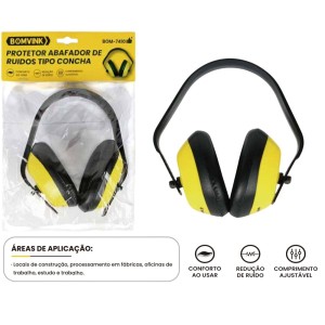 PROTETOR ABAFADOR DE RUIDOS TIPO CONCHA  BOM-7410