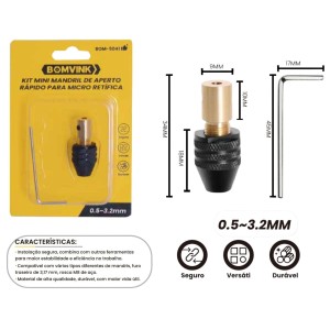 MANDRIL DE APERTO RAPIDO PARA MINI RETIFICA  BOM-5041