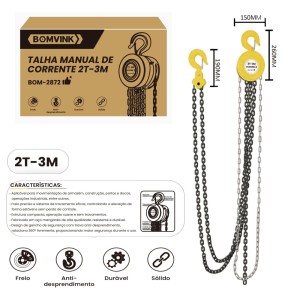 TALHA MANUAL DE CORRENTE 2T-3M  BOM-2872