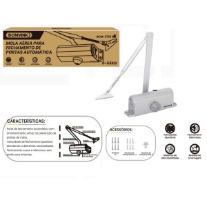 MOLA AEREA PARA FECHAMENTO DE PORTA AUTOMATICA 0-55KG BOM-2739