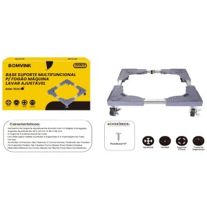 SUPORTE MULTIFUNCIONAL COM RODINHA ATÉ 200KG  BOM-1534
