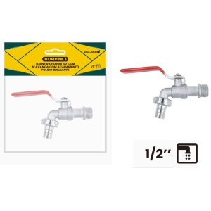 TORNEIRA DE ESFERA METAL C/ ALAVANCA 1/2