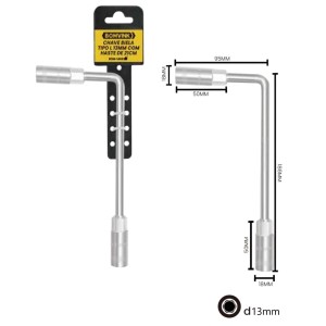 CHAVE BIELA TIPO L 13MM  PROFISSIONAL BOM-1466