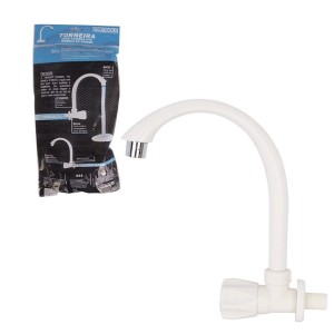 TORNEIRA DE PVC BRANCA  PARA COZINHA DE PAREDE STARTOOLS AR0784