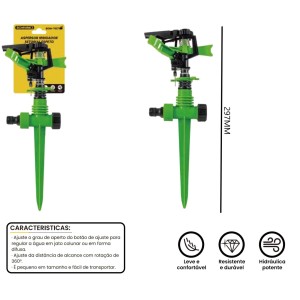 ESGUICHO DE PLASTICO ASPESSOR IRRIGADOR SETORIAL BOM-7627