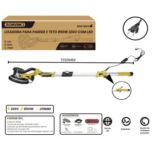 LIXADEIRA PARA PAREDE E TETO 850W 220V  BOM-9624