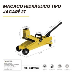 MACACO HIDRAULICO TIPO JACARE 2T  BOM-1541