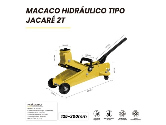 MACACO HIDRAULICO TIPO JACARE 2T  BOM-1541