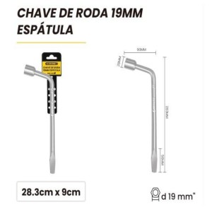 CHAVE DE RODA 19 MM COM ESPATULA BOM-1421