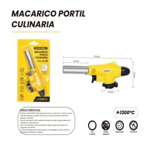 MAÇARICO CULINARIO PORTATIL AUTOMATICO BOM-1540