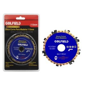DISCO CURVO PARA MADEIRA 115MM GOLFIELD 406114