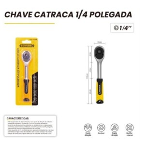CHAVE CATRACA 1/4 CABO EMBORRACHADO 24 DENTES BOM-1299