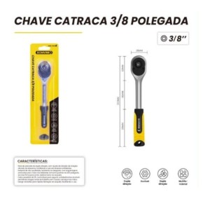 CHAVE CATRACA 3/8 CABO EMBORRACHADO 24 DENTES BOM-1298