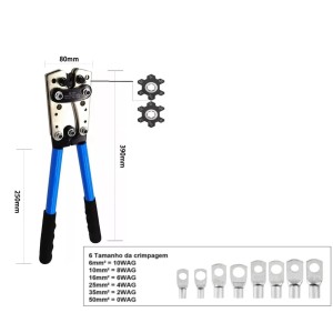 ALICATE PRENSA TERMINAIS CRIMPAR 6 A 50 MM² ACT6150