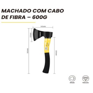 MACHADO CABO DE FIBRA EMBORRACHADO 600-G BOM-1005