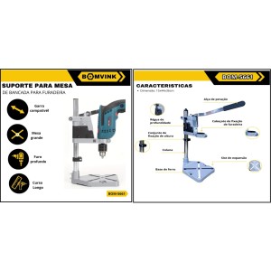 SUPORTE PARA MESA DE BANCADA PARA FURADEIRA BOM-5661