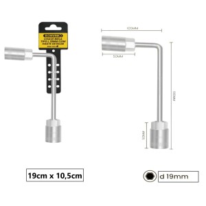 CHAVE BIELA TIPO L 19MM  PROFISSIONAL BOM-1472