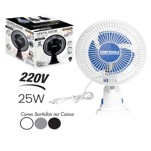 VENTILADOR CLIPE DE MESA 220V 25W 22CM 2 VELOCIDADES OCILANTE  STARTOOLS AR0973