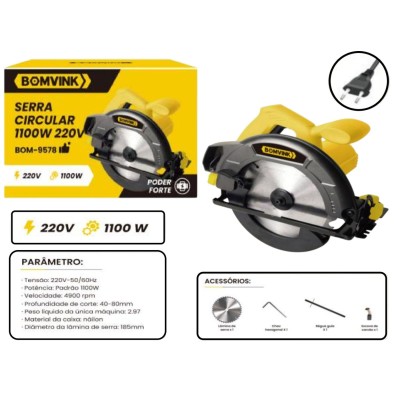 SERRA CIRCULAR ELETRICA 220V 1100W 185MM 7