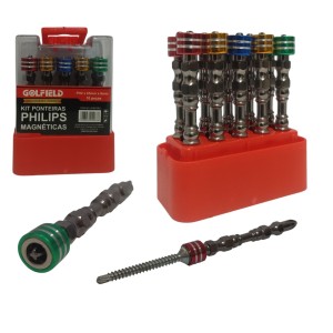 KIT DE BITS  PHILIPS 10 PCS MAGNÉTICAS  PH2 X 65 MM GOLFIELD 807682