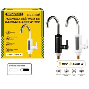 TORNEIRA ELETRICA DE BANCADA 4000W 110V BOM-2495