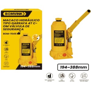 MACACO HIDRAULICO TIPO GARRAFA 4T  BOM-1545