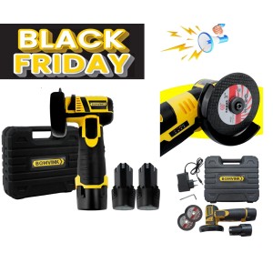 LIXADEIRA E ESMERILHADEIRA MINI NA MALETA 76 MM  RECARREGAVEL C/2 BATERIAS 12V