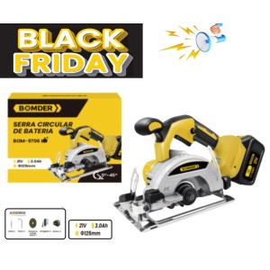 SERRA CIRCULAR 125 MM  RECARREGAVEL C/2 BATERIAS 21V  BOM-9706