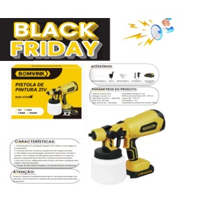 PISTOLA DE PINTURA COM 2 BATERIA 21V 125W BOM-9720