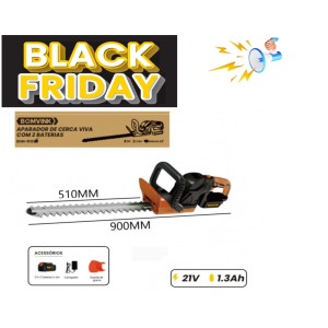 APARADOR DE CERCA VIVA RECARREGAVEL C/2 BATERIAS 21V  BOM-9112