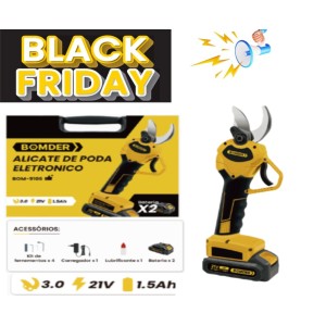 TESOURA ALICATE DE PODA ELETRONICO C/2 BATERIAS 21V BOM-9106