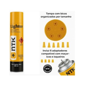 GAS BUTANO REFIL PARA ISQUEIRO 300ML NTK 460891