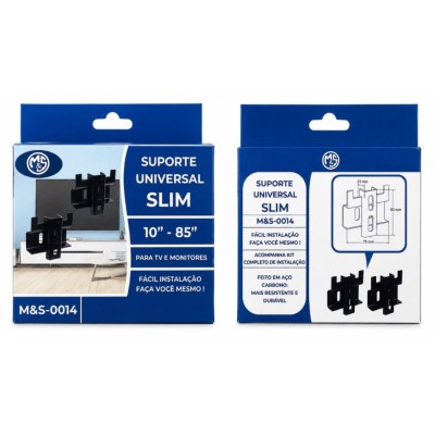 SUPORTE UNIVERSAL SLIM  P/ TV E MONITORES DE  10